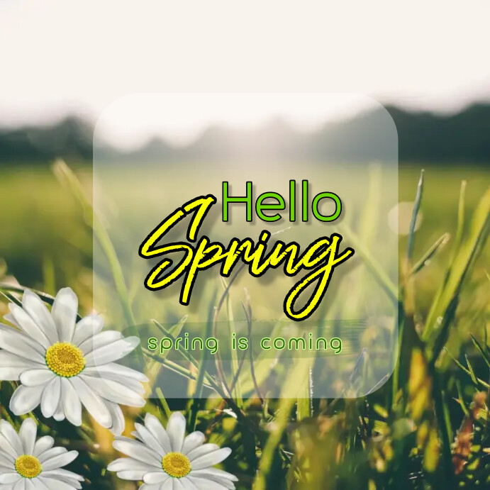 Hello Spring Template | PosterMyWall