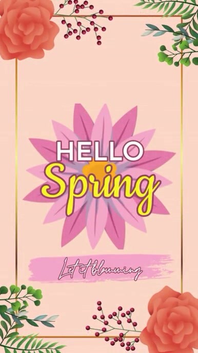 Hello Spring Template | PosterMyWall