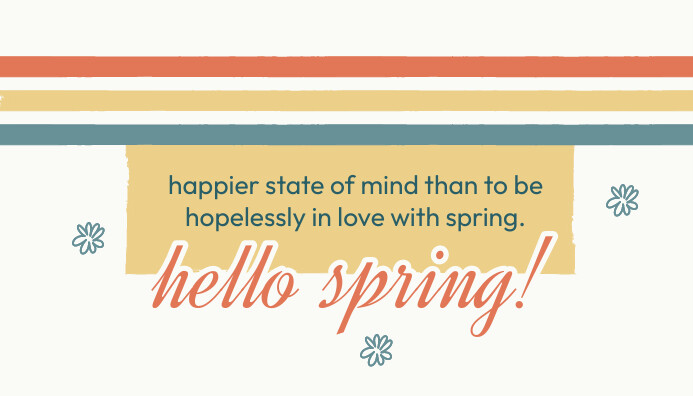 Hello Spring Template | PosterMyWall