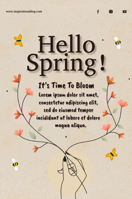 Hello Spring Template | PosterMyWall