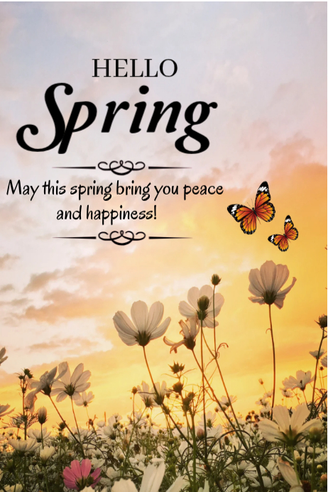 Hello spring Template | PosterMyWall
