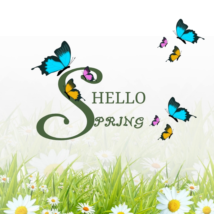 Hello spring Template | PosterMyWall