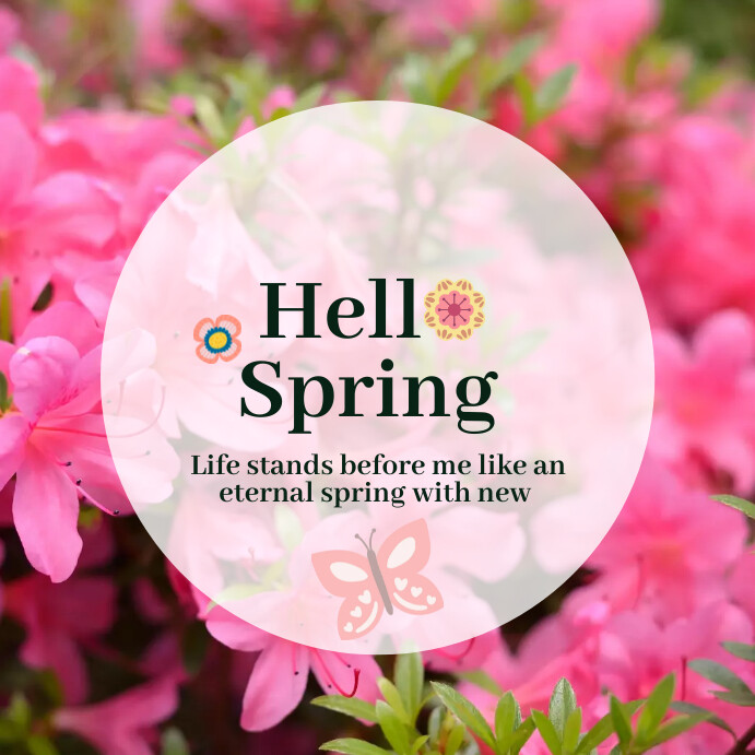 Hello Spring Template | PosterMyWall