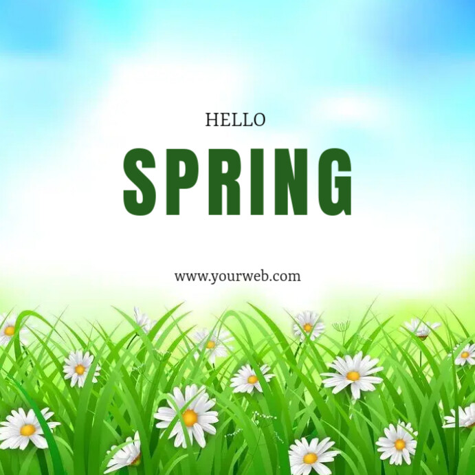 Hello Spring Template | PosterMyWall