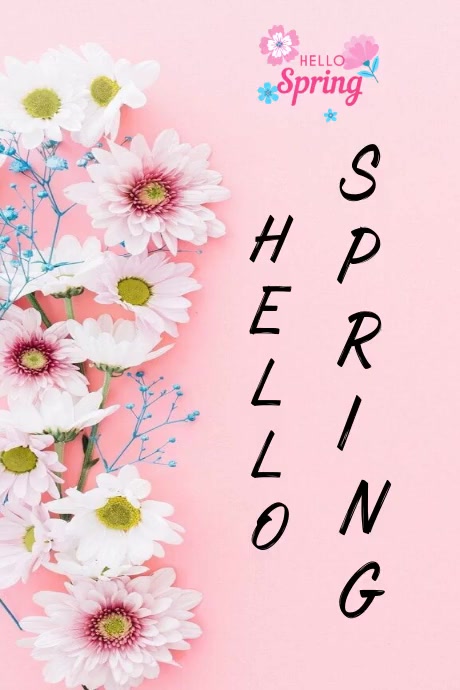 HELLO SPRING Template | PosterMyWall