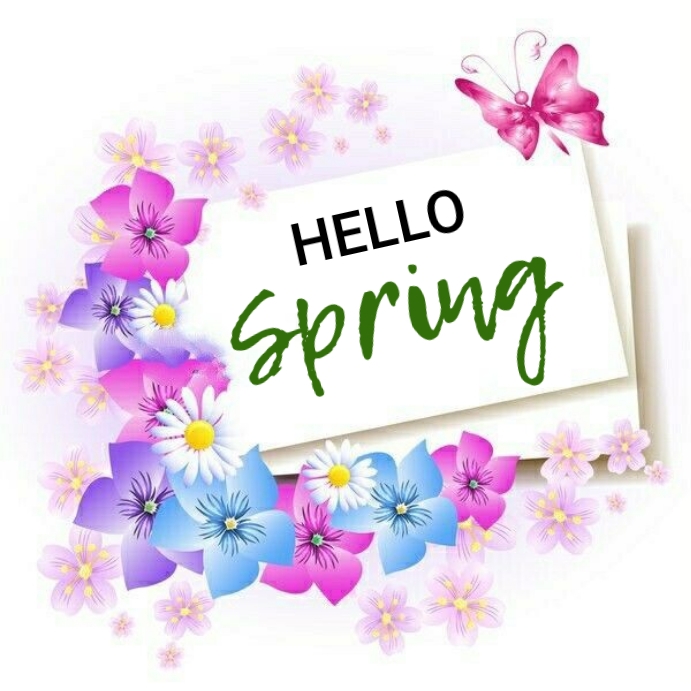 Hello Spring Template | PosterMyWall