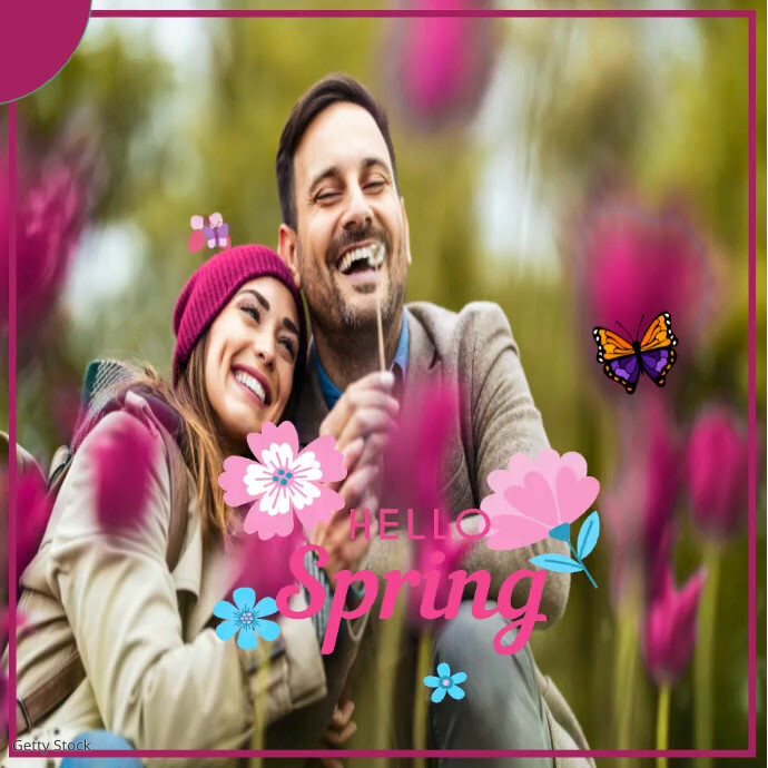 hello spring Template | PosterMyWall