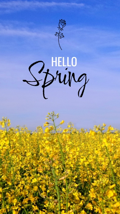 Hello Spring Template | PosterMyWall