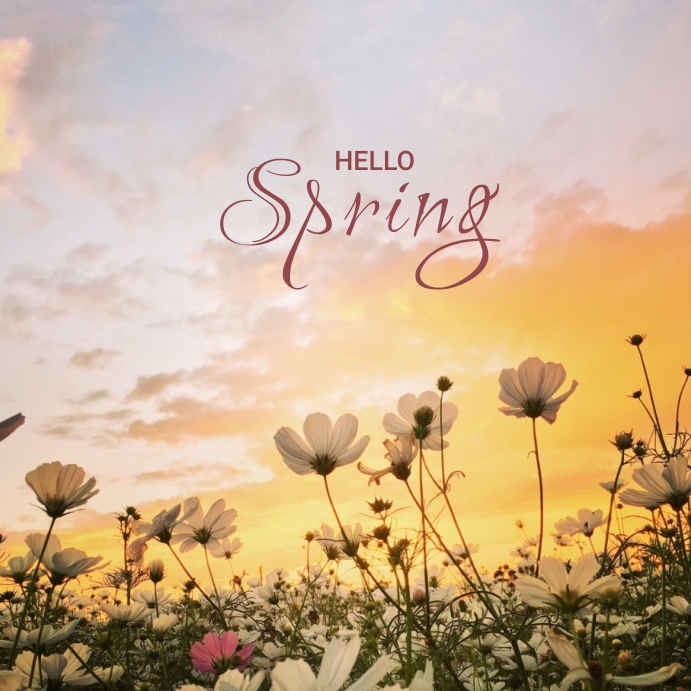 Hello Spring Template | PosterMyWall