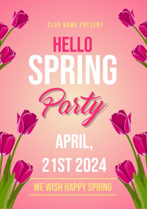 Hello Spring Template | PosterMyWall