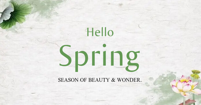 Hello Spring Facebook Shared Image template