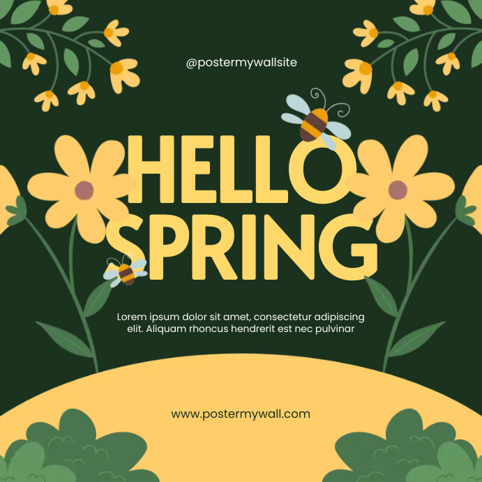 Hello Spring Template | PosterMyWall