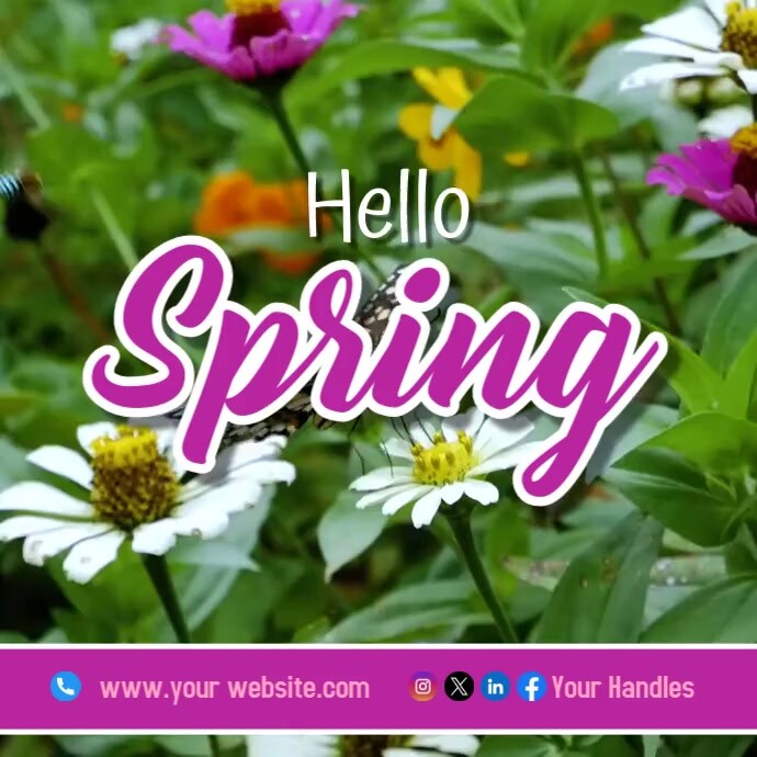 Hello spring Template | PosterMyWall