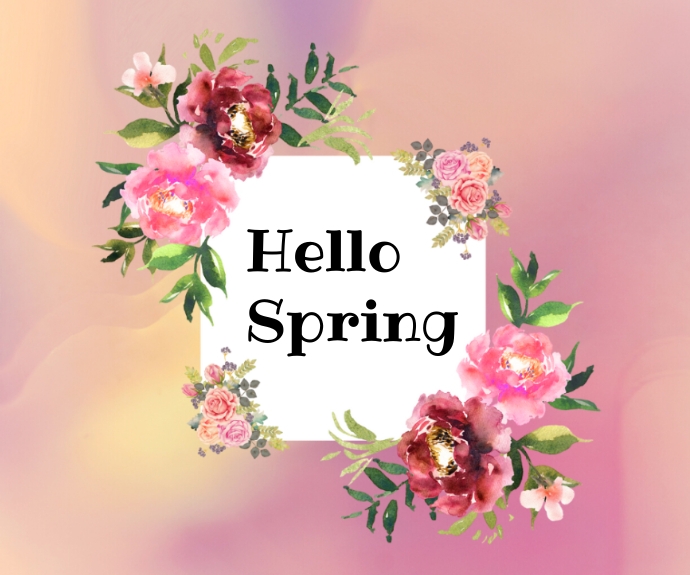 Hello Spring Tree Template Hello spring Template | PosterMyWall