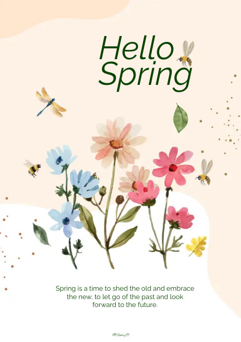 Copy of hello spring | PosterMyWall