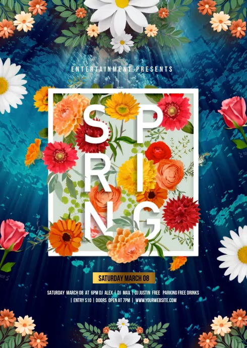 Hello spring Template | PosterMyWall