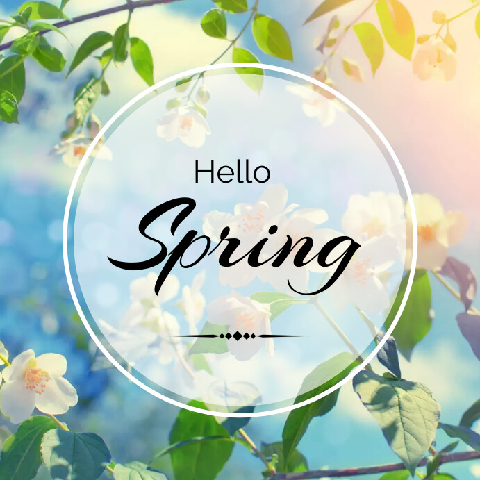 HELLO SPRING Template | PosterMyWall