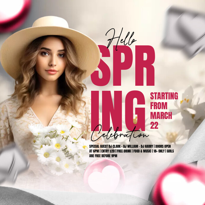 Hello spring Template | PosterMyWall