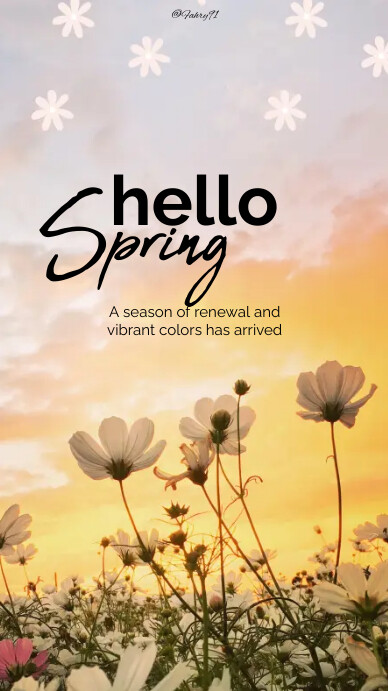 Copy of hello spring | PosterMyWall