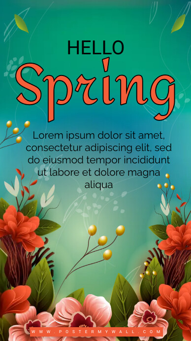Copy of Hello Spring | PosterMyWall
