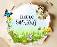 Hello spring Template | PosterMyWall
