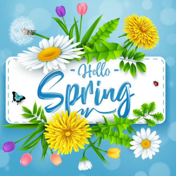 Hello spring Template | PosterMyWall