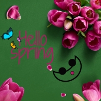 Hello spring Template | PosterMyWall