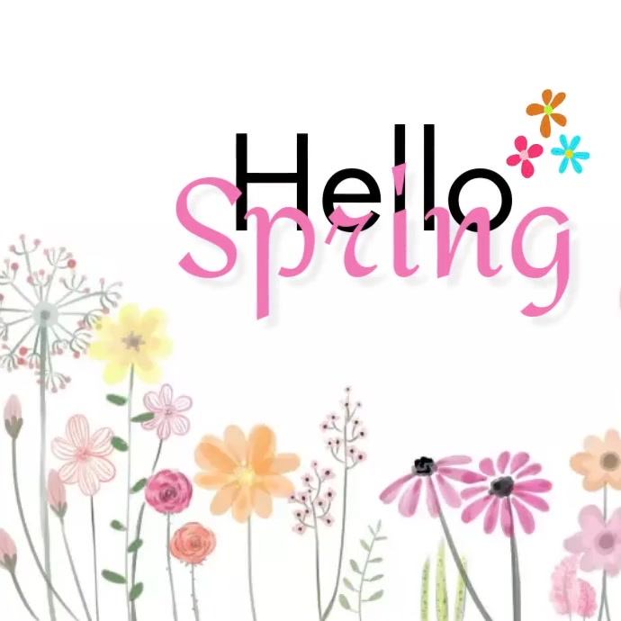 Hello Spring Template | PosterMyWall