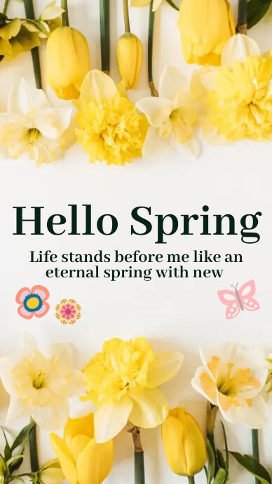 Hello Spring Story Map Hello Spring Template | PosterMyWall
