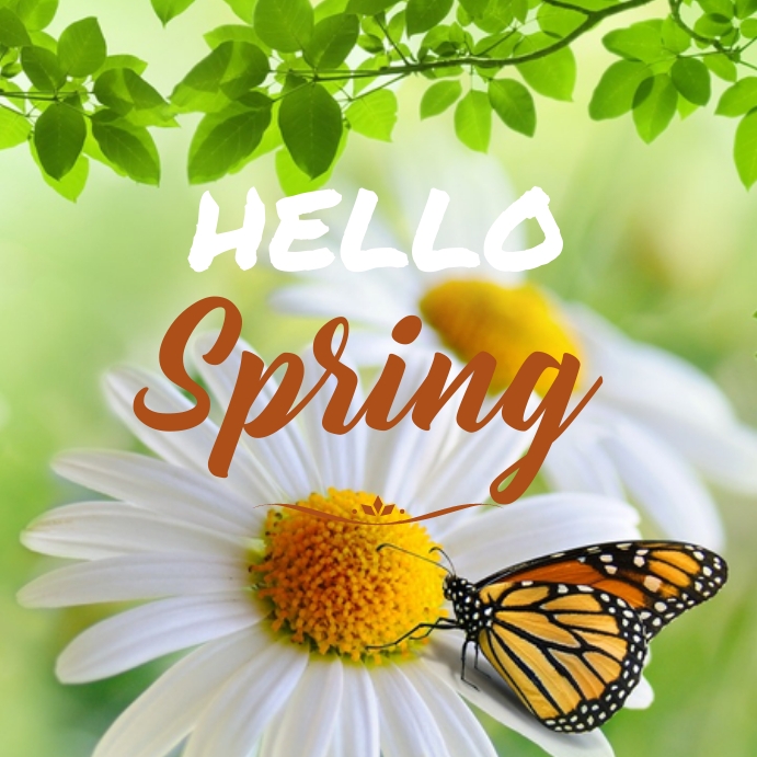 HELLO SPRING Template | PosterMyWall