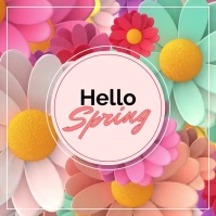 Hello spring Template | PosterMyWall