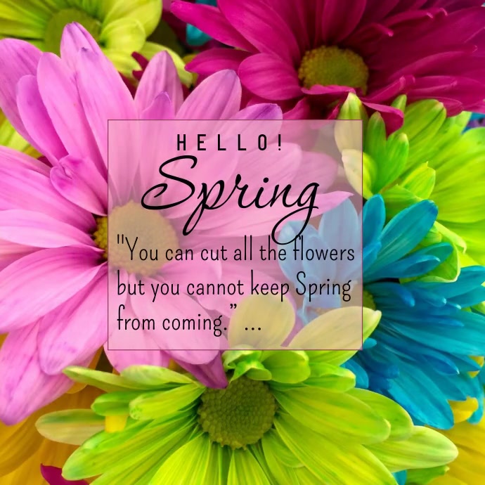 hello spring Template | PosterMyWall