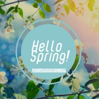spring, hello spring Template | PosterMyWall
