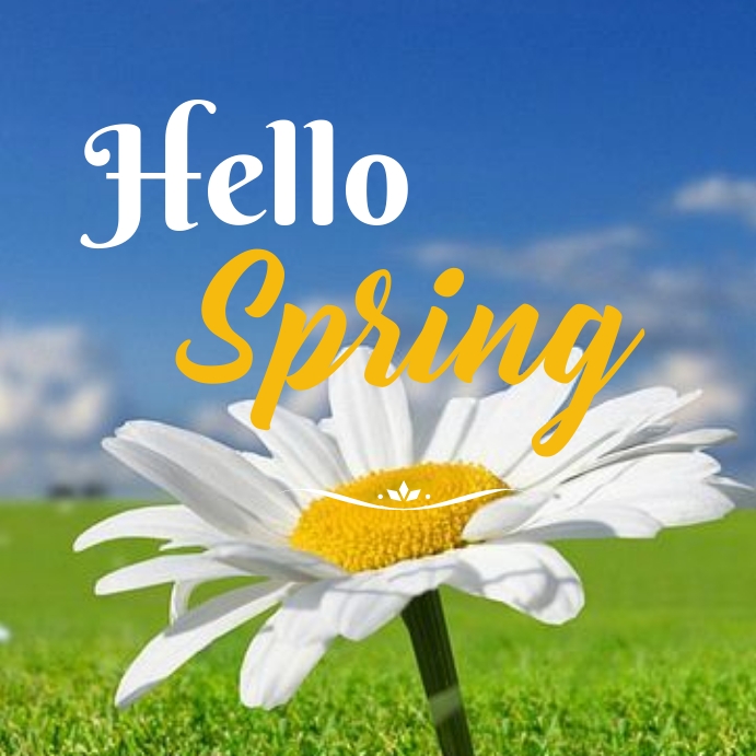 HELLO SPRING Template | PosterMyWall