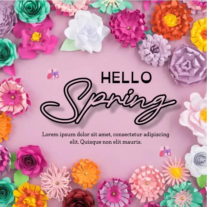 Spring Design Format Hello Spring Template | PosterMyWall