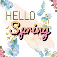 Hello Spring Template | PosterMyWall
