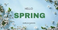 Hello Spring Imagem partilhada do Facebook template