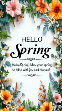 Hello spring Template | PosterMyWall