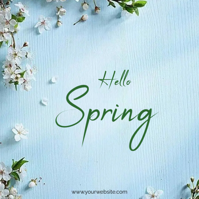 Hello Spring Template | PosterMyWall