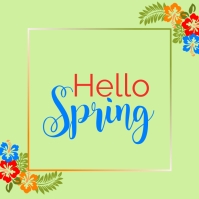 Hello Spring Instagram Post. Template | PosterMyWall