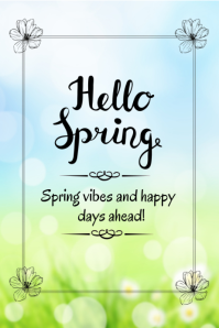 Hello spring Template | PosterMyWall