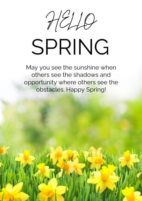 Hello spring Template | PosterMyWall