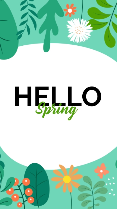 HELLO SPRING Template | PosterMyWall