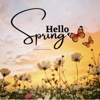 Hello spring Template | PosterMyWall