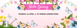 White Spring Event Facebook Cover Photo Template