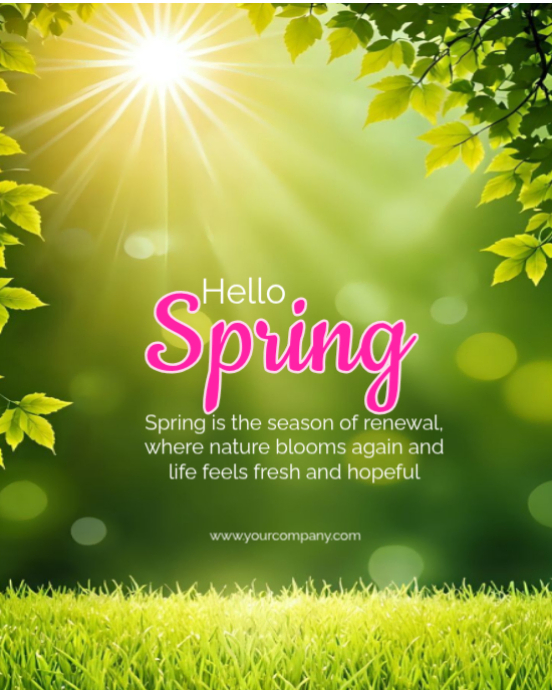 Hello Spring Template | PosterMyWall