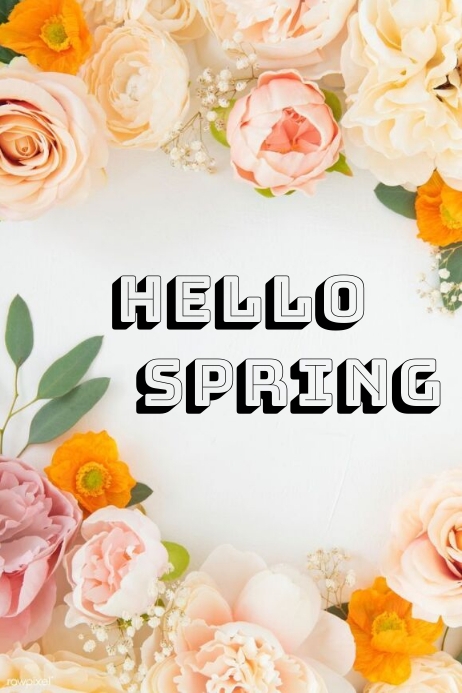 Hello Spring Template | PosterMyWall