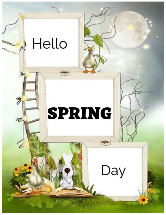 Hello spring Template | PosterMyWall
