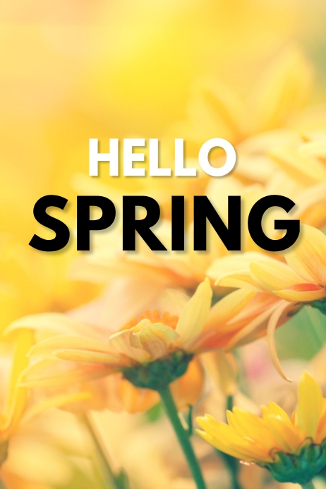 HELLO SPRING Template | PosterMyWall