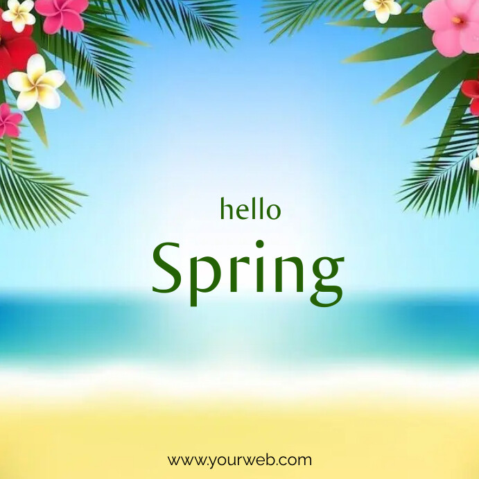 Hello Spring Template | PosterMyWall